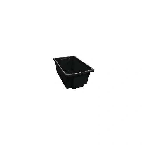 A PLUS 52 LTR STACKING NESTING CRATE, BLACK