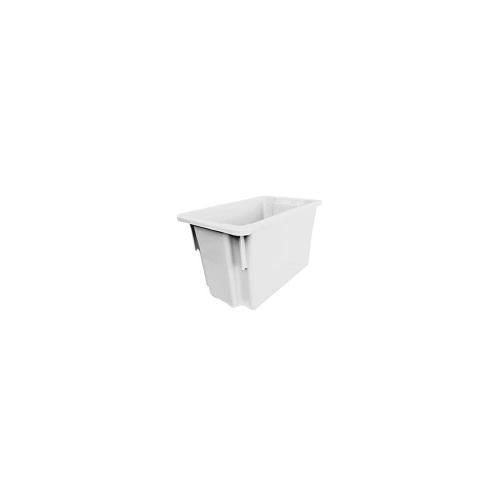 A PLUS 68 LTR STACKING NESTING CRATE, WHITE