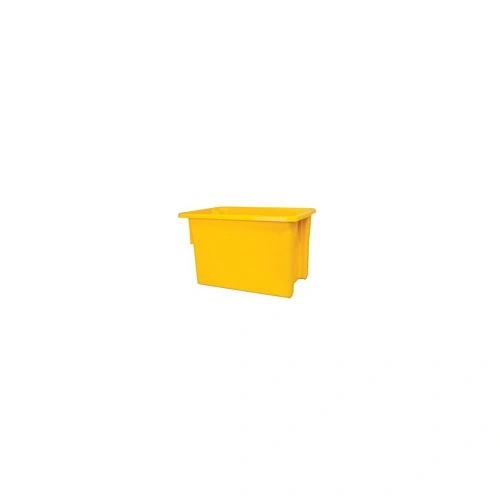 A PLUS 68 LTR STACKING NESTING CRATE, YELLOW