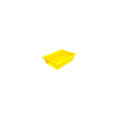 A PLUS 13 LTR STACKING NESTING CRATE, YELLOW
