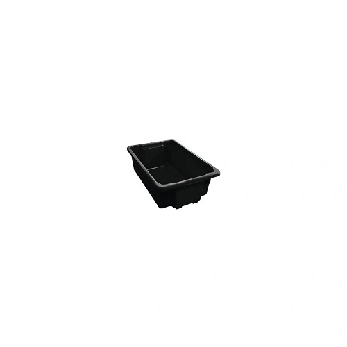 A PLUS 32 LTR STACKING NESTING CRATE, BLACK