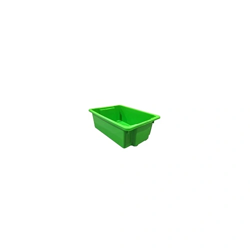 A PLUS 32 LTR STACKING NESTING CRATE, GREEN
