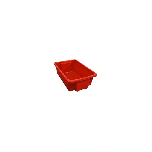 A PLUS 32 LTR STACKING NESTING CRATE, RED