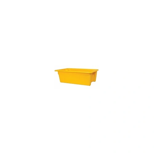 A PLUS 32 LTR STACKING NESTING CRATE, YELLOW