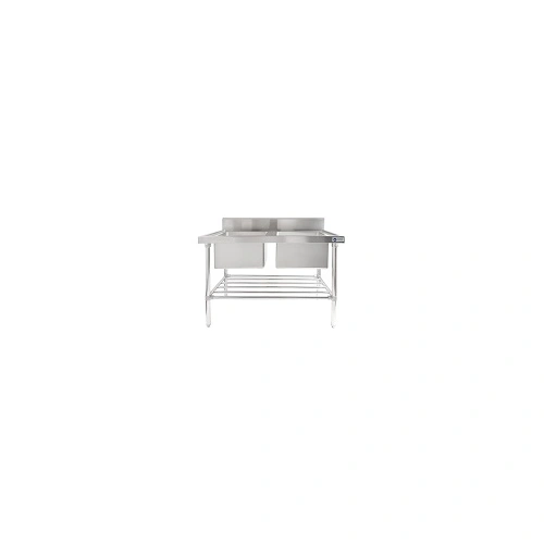 KK S/ST DOUBLE SINK BENCH 150mm SPLASHBACK 1200mmW