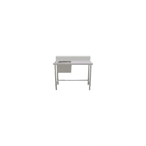 KK S/ST SINGLE SINK BENCH 150mm SPLASHBACK 1200mmW