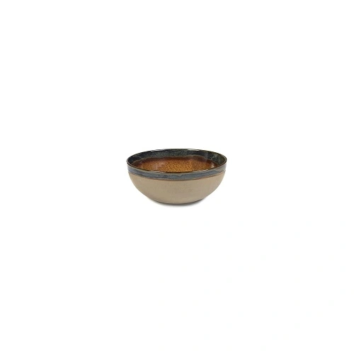 SERAX ROUND BOWL SURFACE LARGE RUSTY BROWN