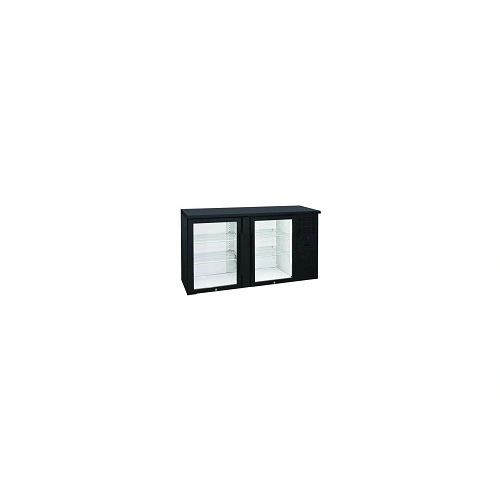 ANVIL 2 GLASS DOOR BACK BAR FRIDGE BLACK 315 LTR