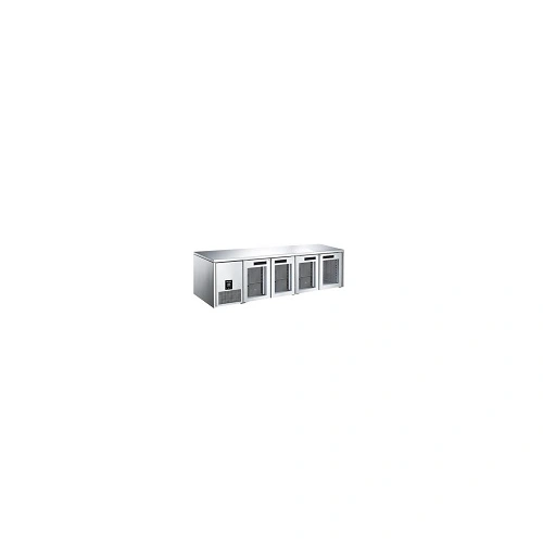 GLACIAN 4 GLASS DOOR UNDERBAR SLIMLINE FRIDGE 590LTR
