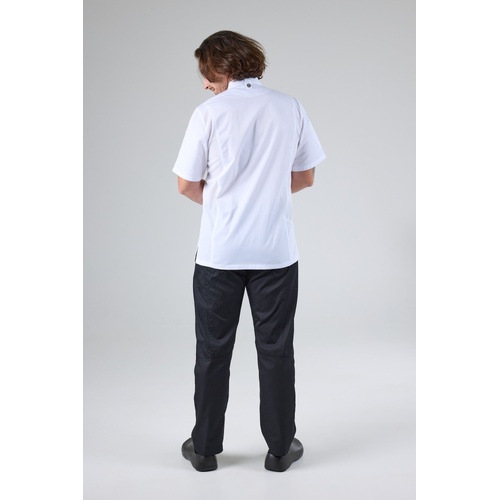 CHEF WORKS MENS SPRINGFIELD WHITE ZIPPER JACKET