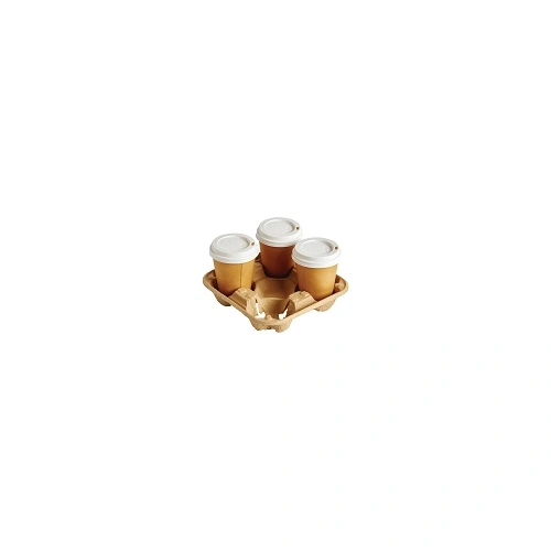MOULDED PULP 4 CUP CARRY TRAY (BOX 180)