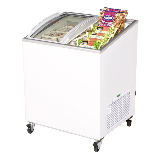 BROMIC CHEST FREEZER W/ ANGLED GLASS TOP 176 LTR