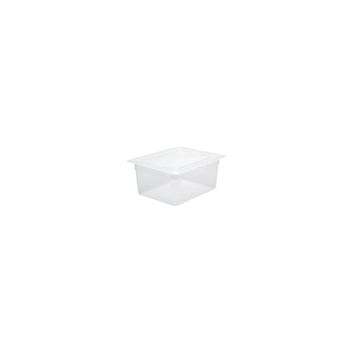 CHEF INOX GN CONTAINER POLYPROP CLEAR 1/2 SIZE 150mm