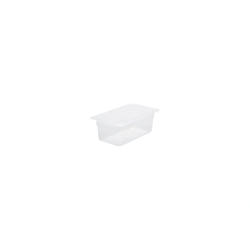 CHEF INOX GN CONTAINER POLYPROP CLEAR 1/4 SIZE 100mm