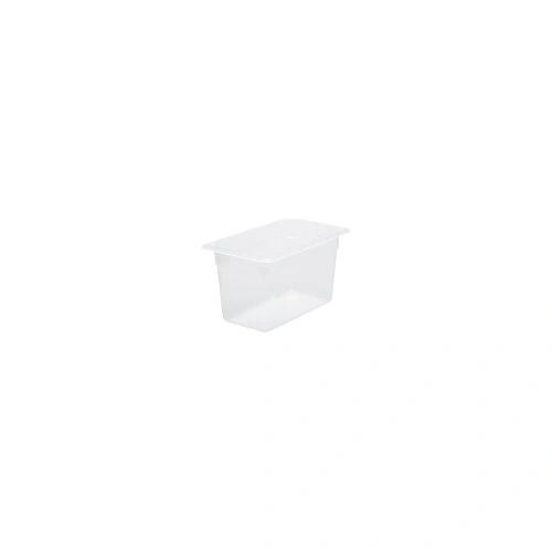 CHEF INOX GN CONTAINER POLYPROP CLEAR 1/4 SIZE 150mm
