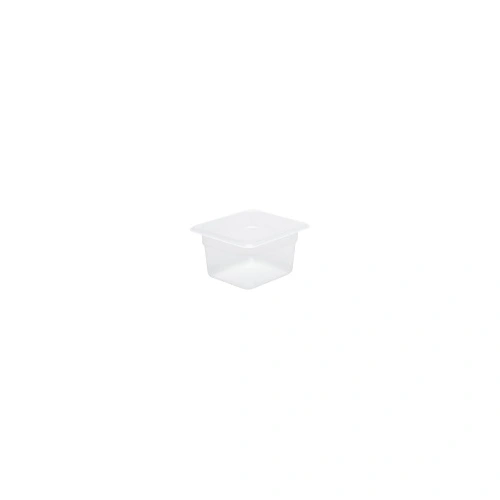 CHEF INOX GN CONTAINER POLYPROP CLEAR 1/6 SIZE 100mm