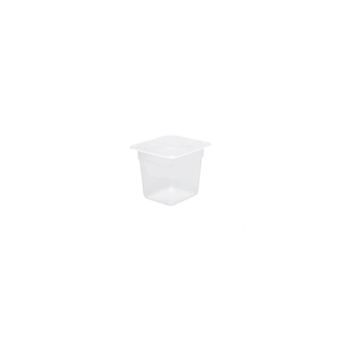CHEF INOX GN CONTAINER POLYPROP CLEAR 1/6 SIZE 150mm