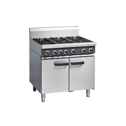 COBRA 6 BURNER GAS RANGE WITH STATIC OVEN