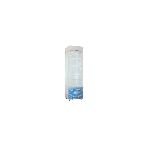 EXQUISITE 4 SIDED UPRIGHT GLASS DISPLAY FRIDGE WHITE