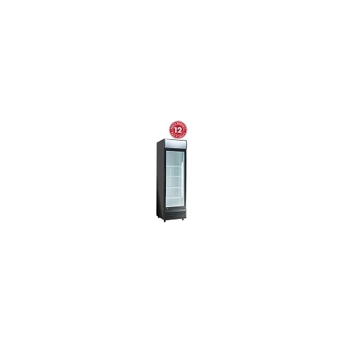 EXQUISITE UPRIGHT DISPLAY FRIDGE 400 LITRE BLACK