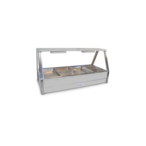 ROBAND STRAIGHT GLASS HOT FOOD DISPLAY W/REAR
