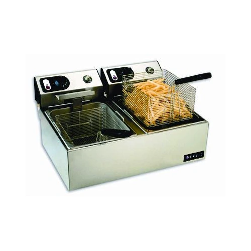 ANVIL DOUBLE PAN FRYER W/ LIDS 2 x 5 LITRE