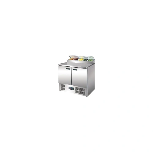 POLAR S/ST 2 DOOR SALAD & PIZZA PREP COUNTER 254LTR
