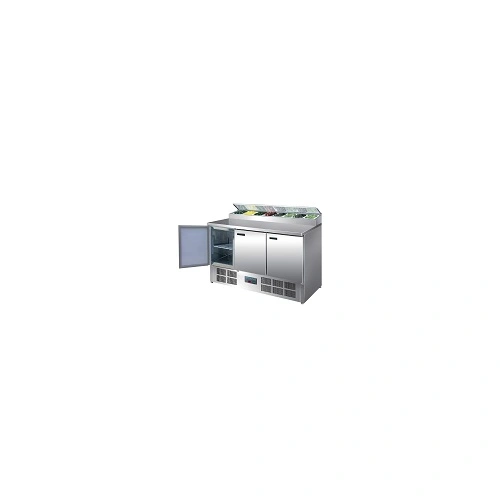 POLAR S/ST 3 DOOR SALAD & PIZZA PREP COUNTER 390LTR