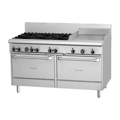 Garland GF60-6G24RR-NG 1500mm 6 Burner Range with Griddle & 2 Ovens NG