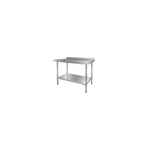VOGUE S/ST TABLE WITH 60mm UPSTAND 600mmW