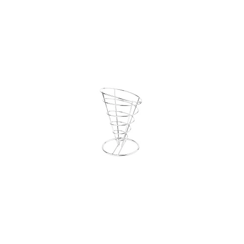 FRENCH FRY HOLDER CHROME WIRE CONE