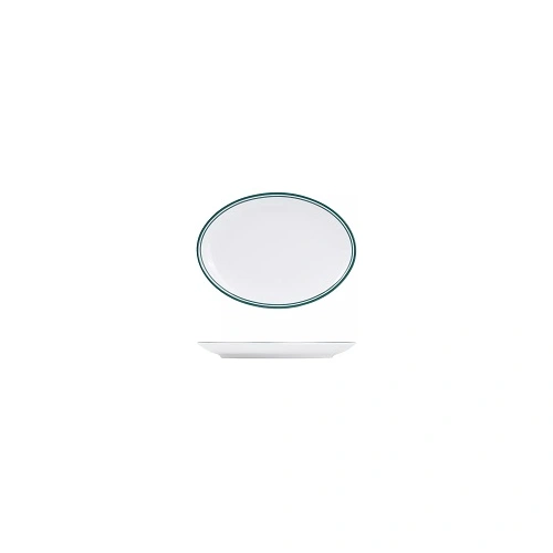RAK NANO OVAL COUPE PLATE GREEN 190mmW x 260mmL