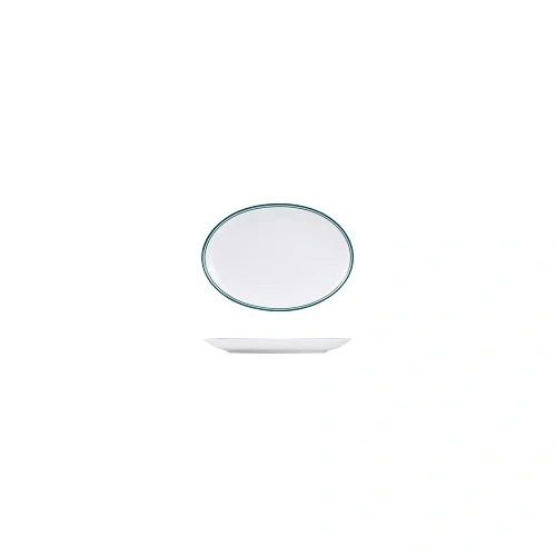 RAK NANO OVAL COUPE PLATE GREEN 230mmW x 320mmL