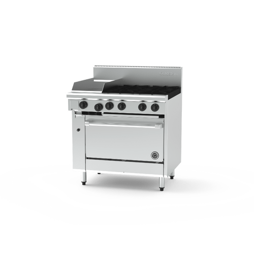 GOLDSTEIN 4 BURNER GAS RANGE W/ 305mm GRIDDLE
