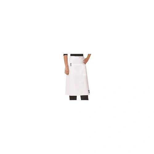 PRO CHEF 3/4 WHITE WAIST APRON WITH POCKET 86W x 70Lcm