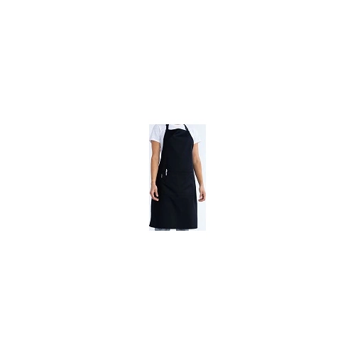 PRO CHEF BLACK BIB APRON 70 x 86cm W/ POCKET