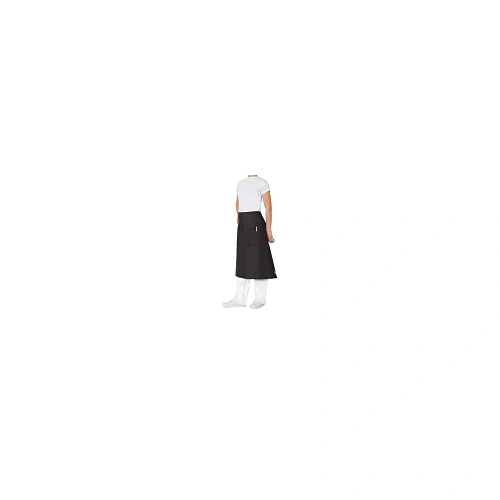 PRO CHEF 3/4 WAIST APRON W/ POCKET BLACK 86cmW x 70cmL