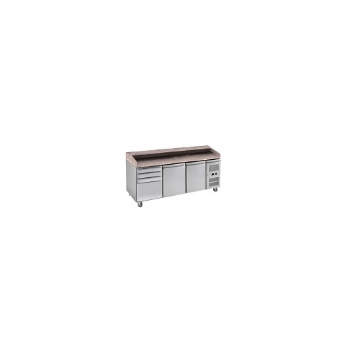 PIZZA PREPARATION REFRIGERATION UNIT W/ MARBLE TOP