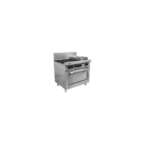 TRUEHEAT 4 BURNER GAS OVEN RANGE W/ 300mm GRIDDLE