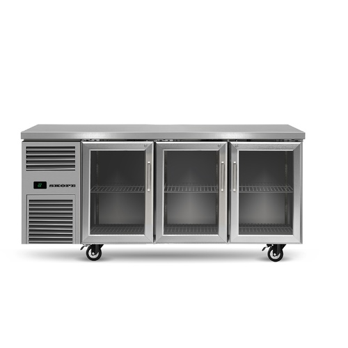 SKOPE REFLEX 3 GLASS DOOR 1/1 GN UNDERBENCH FRIDGE