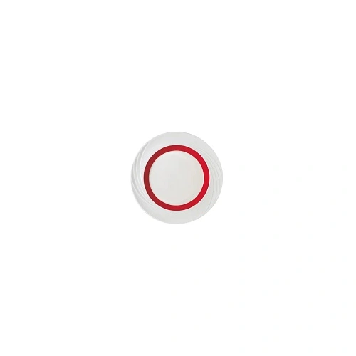 DONNA SENIOR PLATE FLAT 16cm WIDE BAND RED