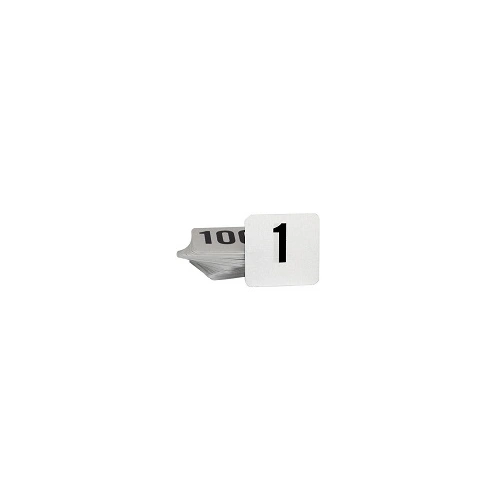 TABLE NUMBER SET SMALL 1-25 BLACK ON WHITE