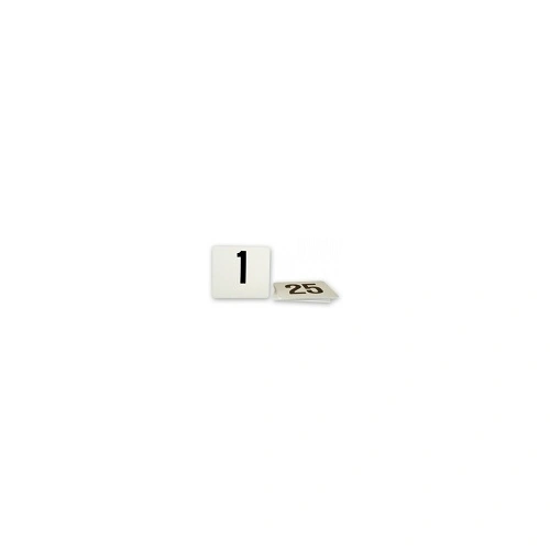 TABLE NUMBER SET LARGE 1-25 BLACK ON WHITE