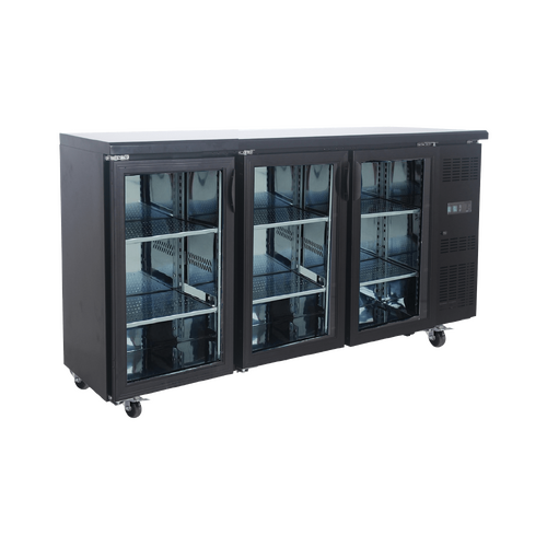 EXQUISITE THREE DOOR BACK BAR DISPLAY FRIDGE, 570 LTR