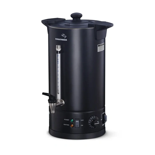 ROBATHERM BLACK HOT WATER URN, APPROX. 10 LITRE