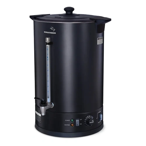 ROBATHERM BLACK HOT WATER URN, APPROX. 30 LITRE