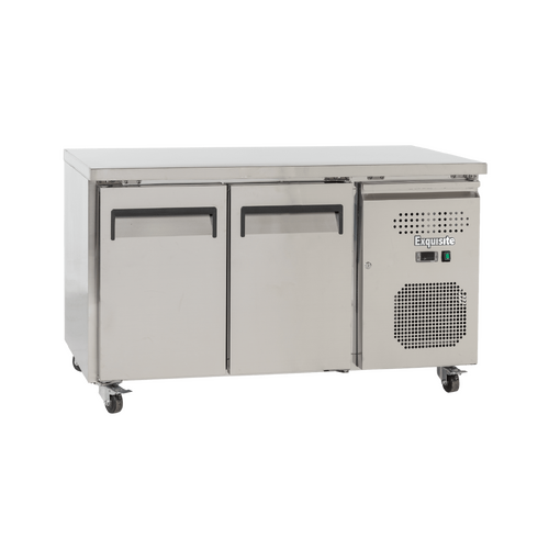EXQUISITE UNDERBENCH 2 S/ST DOOR FRIDGE 314 LTR