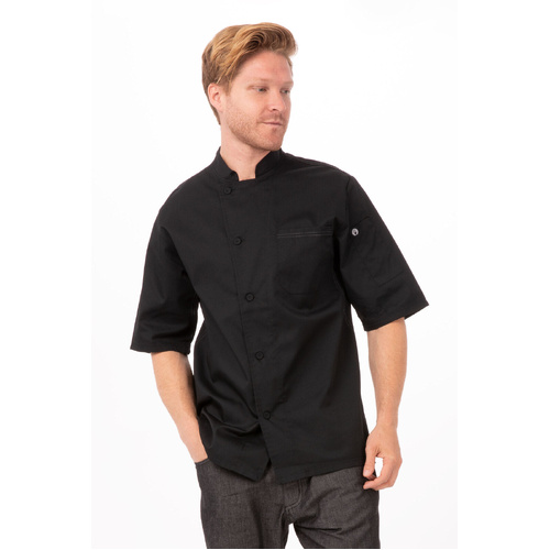 CHEF WORKS VALAIS V-SERIES S/S JACKET BLACK