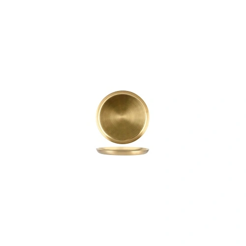 ZANZI ROUND SERVING TRAY SATIN BRASS 365mm