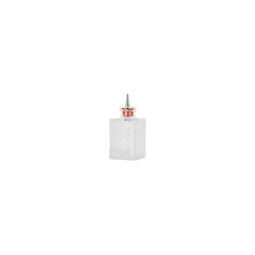 ZANZI SQUARE BITTERS BOTTLE GLASS W/ MIRROR LID 90ml
